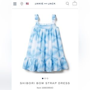 Janie and Jack blue dress shibori bow twirl